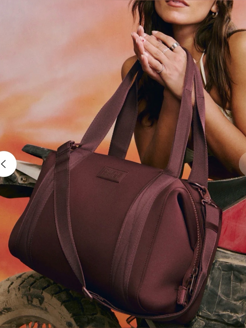 Dagne Dover Landon Neoprene Carryall Bag - Medium Size Ancho color- New in Box - Picture 3 of 10